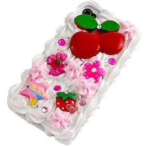  Cake Frosting Back Cover for iPhone 4 & 4S, Cherry Cell 