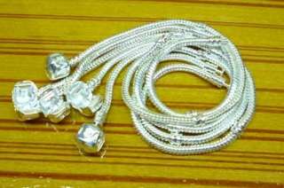 Wholesale 5 Strand Silver Snake Safety Clasp Bracelet Chains 18CM 