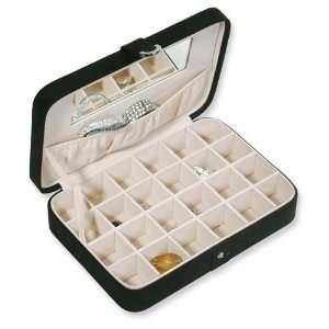  Black Sueded 24 Section Earring Case Jewelry