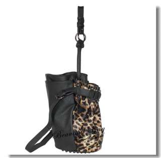 New Celebrity Leopard Bottom Studs Rivet Bucket Handbag  