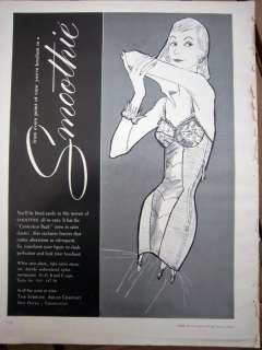 1956 Strouse Adler Co SMOOTHIE GIRDLE Ad  
