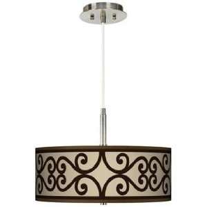  Cambria Scroll Giclee Pendant Chandelier
