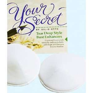 Tear Drop Style Bust Enhancers (WHITE) ~ 1 PAIR, SIZE A CUP (YS 100/A 