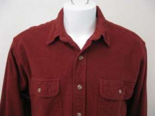 Mens Field & Stream Thick Outdoor Camping Hiking WARM Red Flannel L/S 