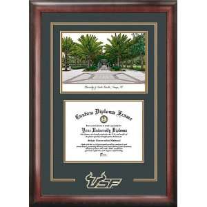  South Florida Bulls Spirit Diploma Frame with Campus Image 
