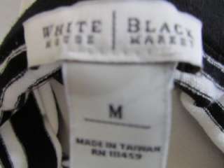   Black Market Stripe Bandeau Strapless Knit Top Shirt M 8 10  