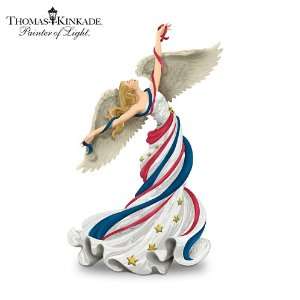  Thomas Kinkade Patriotic Angel Figurine O Say Can You See 