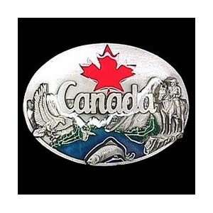  Pewter Belt Buckle   Canada Maple Leaf
