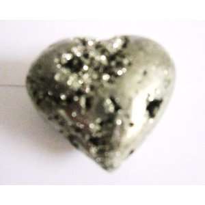  Pyrite Stone Carved and Polished As Heart 