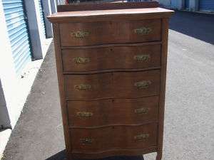 Antique Butternut Maple Queen Ann Design Dresser  