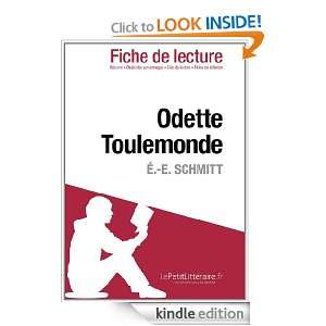 Odette Toulemonde dÉ. E. Schmitt (Fiche de lecture) (French Edition 