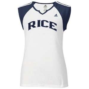  adidas Rice Owls Ladies White Superfont Raglan T shirt (X 