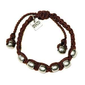   Otazu Swarovski Crystal Brown String Bracelet Rodrigo Otazu Jewelry