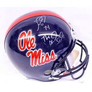  Autographed Michael Oher Helmet   Blind Side F s Ole Miss 