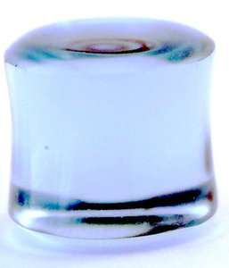 plug 257 Real clear blue Obsidian stone gauges lite clear lucky single 