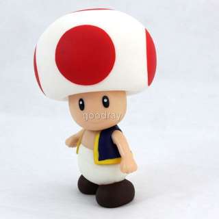 Super Mario Brothers Action Figure 3.7 Toad Toy Doll  