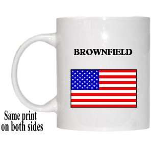  US Flag   Brownfield, Texas (TX) Mug 