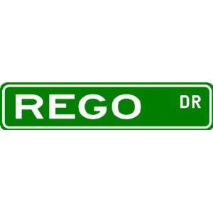  REGO Street Sign ~ Family Lastname Sign ~ Gameroom 