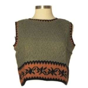 Dale of Norway Womens Sleeveless Etnisk Hand Knit Crop  