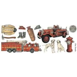  12 PACK CLEAR STIX 12X5 FIRE TRUCKS Papercraft 