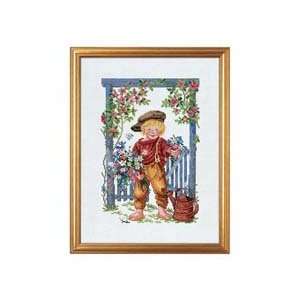  Boy with Water Can Counted Cross Stitch Kit Arts, Crafts 