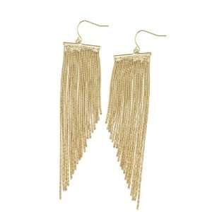 Capelli New York Slanted Fringe with Fish Hook Earring Gold Capelli 