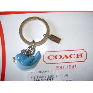  Coach Authentic Bluebird Keychain w/crystal eyes 
