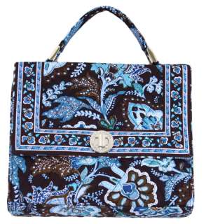 Vera Bradley Java Blue Julia Handbag Purse Tote New  