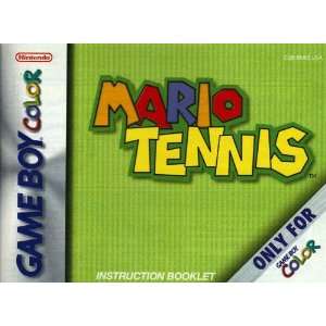  Tennis GBC Instruction Booklet (Game Boy Color Manual Only   NO GAME 