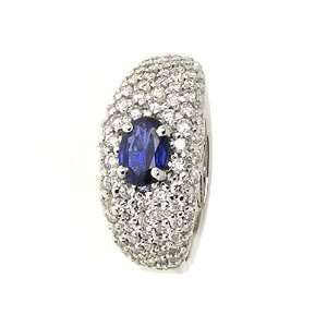  18Carati Sapphire and diamond ring 1.11 ct.   AF0311 10.5 