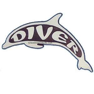  Trident Dolphin Diver Stick On Emblem