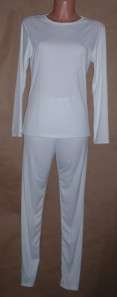 Cuddl Duds Feel Good White Long Sleeve Shirt & Pants Set of Warm 