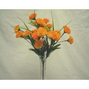  3 YELLOW Mini Carnation Silk Flower Bushes Bouquets 