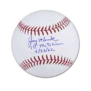  Jay Hook Autographed Baseball  Details 1st Mets Win 4 23 