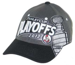 OTTAWA SENATORS SENS NHL HOCKEY 2012 PLAYOFFS FLEX FIT FITTED HAT/CAP 