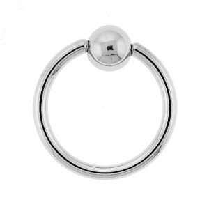  STAINLESS STEEL HOOPS WITH BALL Gauge 14, Ball Size 5mm 