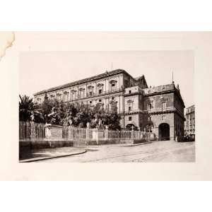  1901 Photogravure Strada San Carlo Gardens Royal Palace 