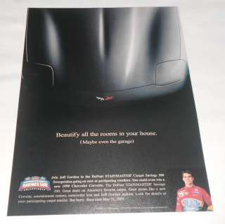 1999 Stainmaster Carpet ad page ~ JEFF GORDON  