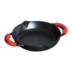  Hexagon 3.13 qt. Frying Pan with Two Handles in Black 