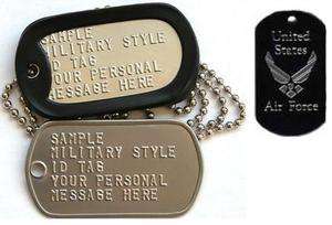   stamped military DOG TAGS I love my soldier ID dogtag Air Force tag