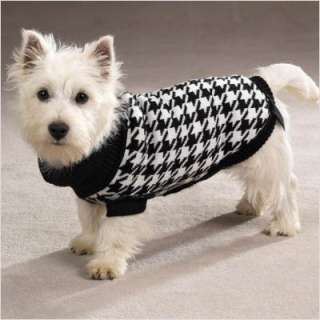 East Side Collection Oxford Houndstooth Dog Sweater  