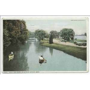   Canal and River, Belle Isle, Detroit, Mich 1898 1931