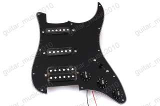 Loaded Prewired Pickguard Black 3ply SSH for Stratocaster  