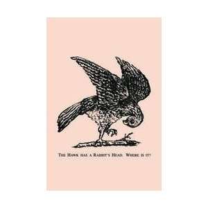  The Hawk Has a Rabbits Head Where is it 20x30 poster