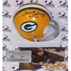   Riddell   Autographed 2 Bar Throwback Mini Helmet   Green Bay Packers
