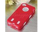 Silicone Cover With Hard Inner Case For iPhone 4 4S 4G New 10 Color 