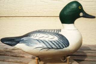 1997 Captain Bob Jobes Goldeneye Wood Duck Decoy; Signed Dated 