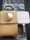 square credit card reader pouch tan leather 