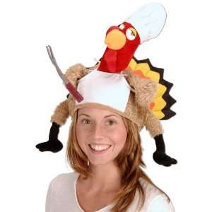  Plush Chef Turkey Hat