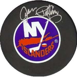  Jean Potvin autographed Hockey Puck (New York Islanders 
